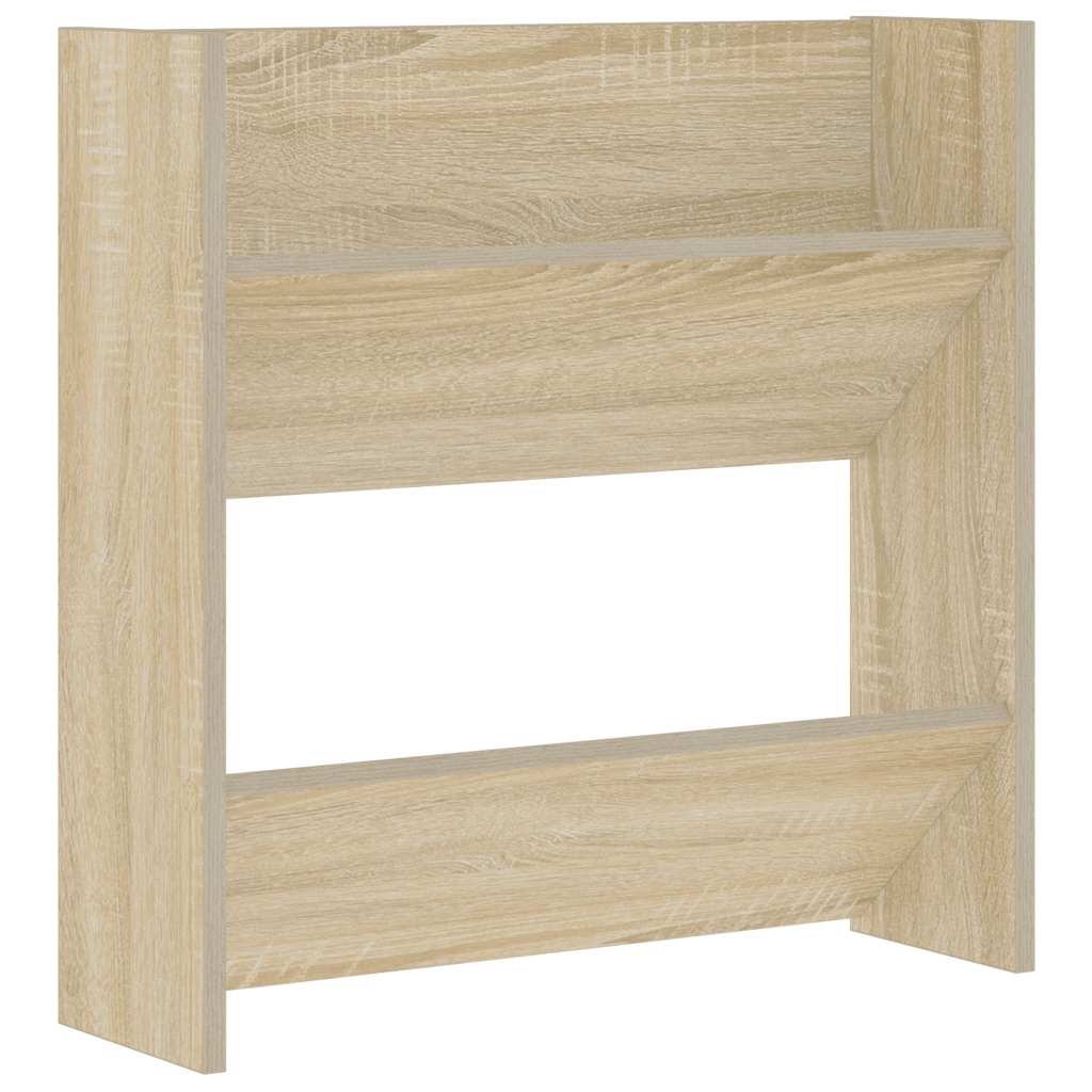 Wall Shoe Cabinets 2 pcs Sonoma Oak 60x18x60cm Engineered Wood