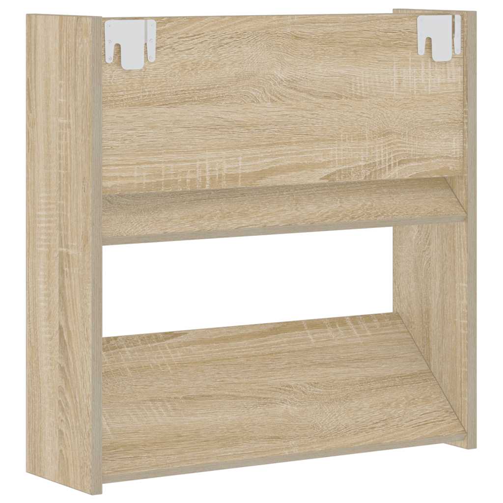 Wall Shoe Cabinets 2 pcs Sonoma Oak 60x18x60cm Engineered Wood