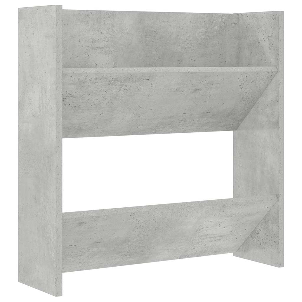 Wall Shoe Cabinets 2 pcs Concrete Grey 60x18x60 cm Engineered Wood