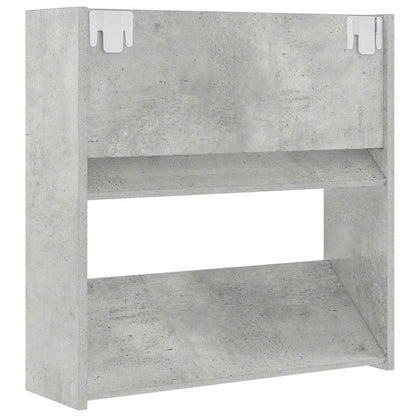 Wall Shoe Cabinets 2 pcs Concrete Grey 60x18x60 cm Engineered Wood