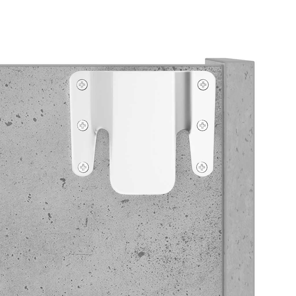 Wall Shoe Cabinets 2 pcs Concrete Grey 60x18x60 cm Engineered Wood