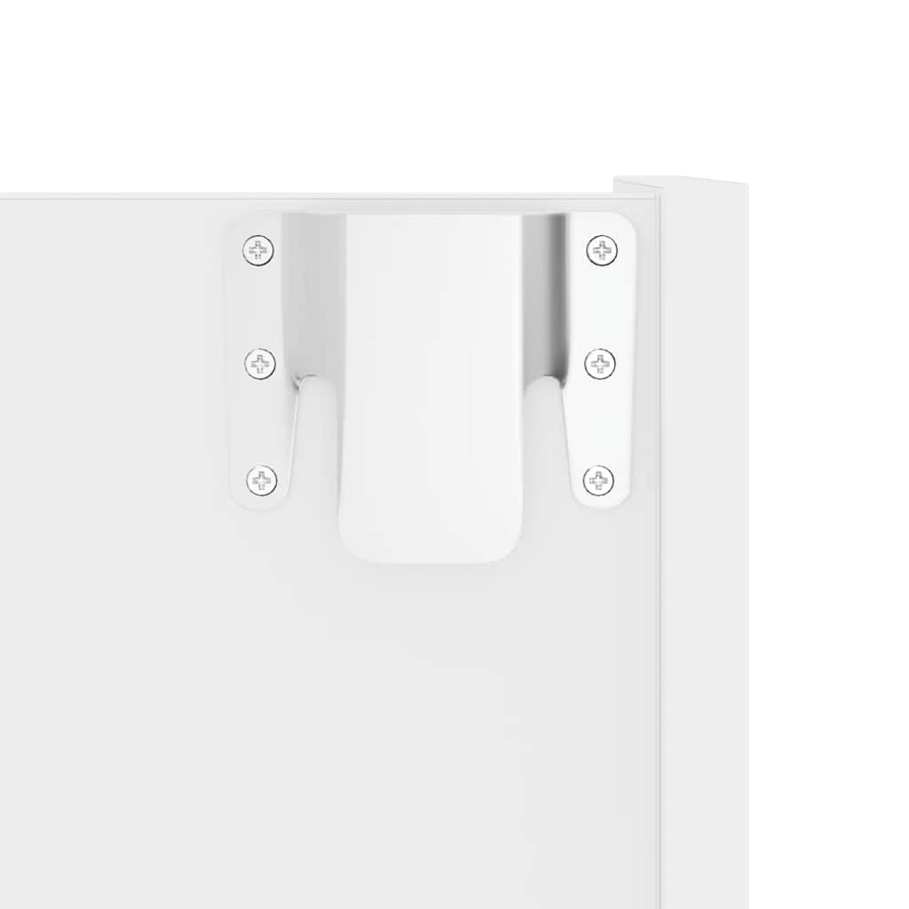 Wall Shoe Cabinet White 80x18x60 cm Engineered Wood