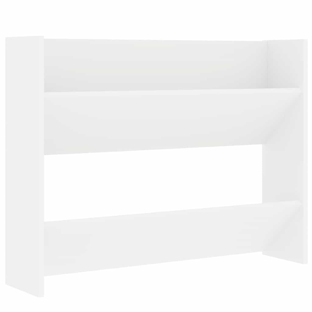 Wall Shoe Cabinet 2 pcs White 80x18x60 cm Engineered Wood