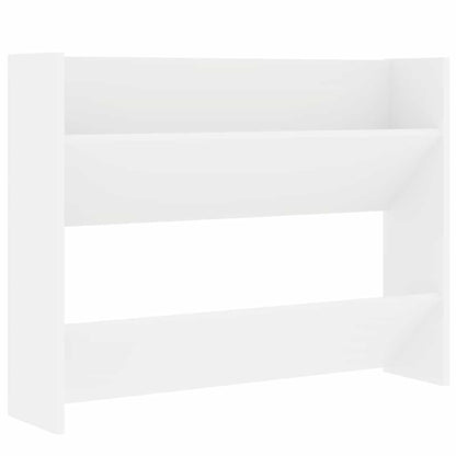 Wall Shoe Cabinet 2 pcs White 80x18x60 cm Engineered Wood