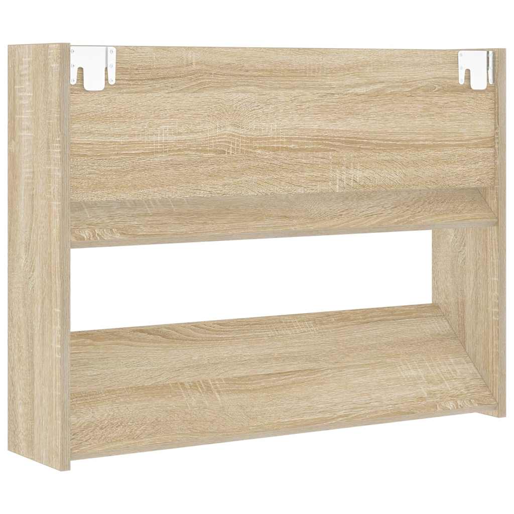 Wall Shoe Cabinets 2 pcs Sonoma Oak 80x18x60cm Engineered Wood