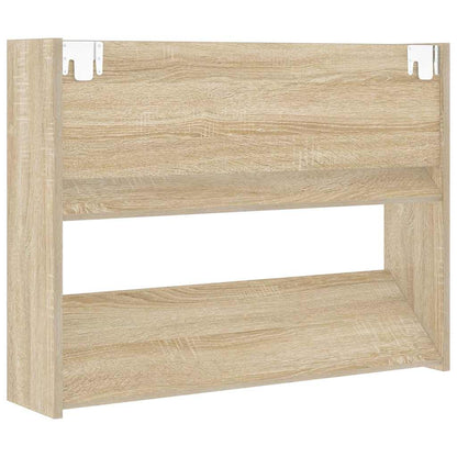 Wall Shoe Cabinets 2 pcs Sonoma Oak 80x18x60cm Engineered Wood