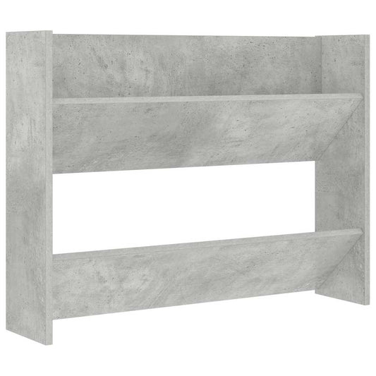 Wall Shoe Cabinet | Concrete grey | Engineered wood | Compact