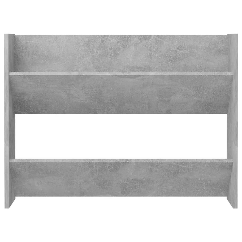 Wall Shoe Cabinet Concrete Grey 80x18x60 cm Engineered Wood