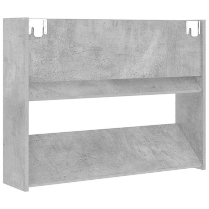 Wall Shoe Cabinets 2 pcs Concrete Grey 80x18x60 cm Engineered Wood
