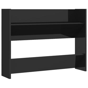 Wall Shoe Cabinet High Gloss Black 80x18x60 cm Engineered Wood