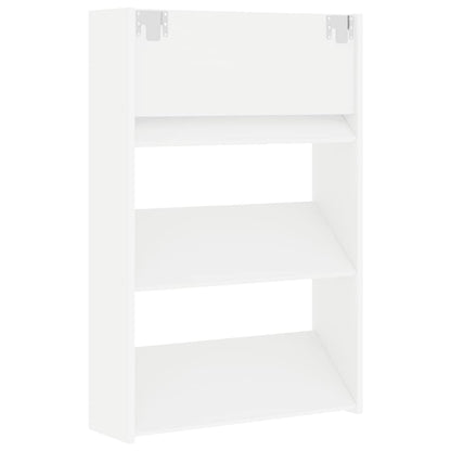 Wall Shoe Cabinet White 60x18x90 cm Engineered Wood