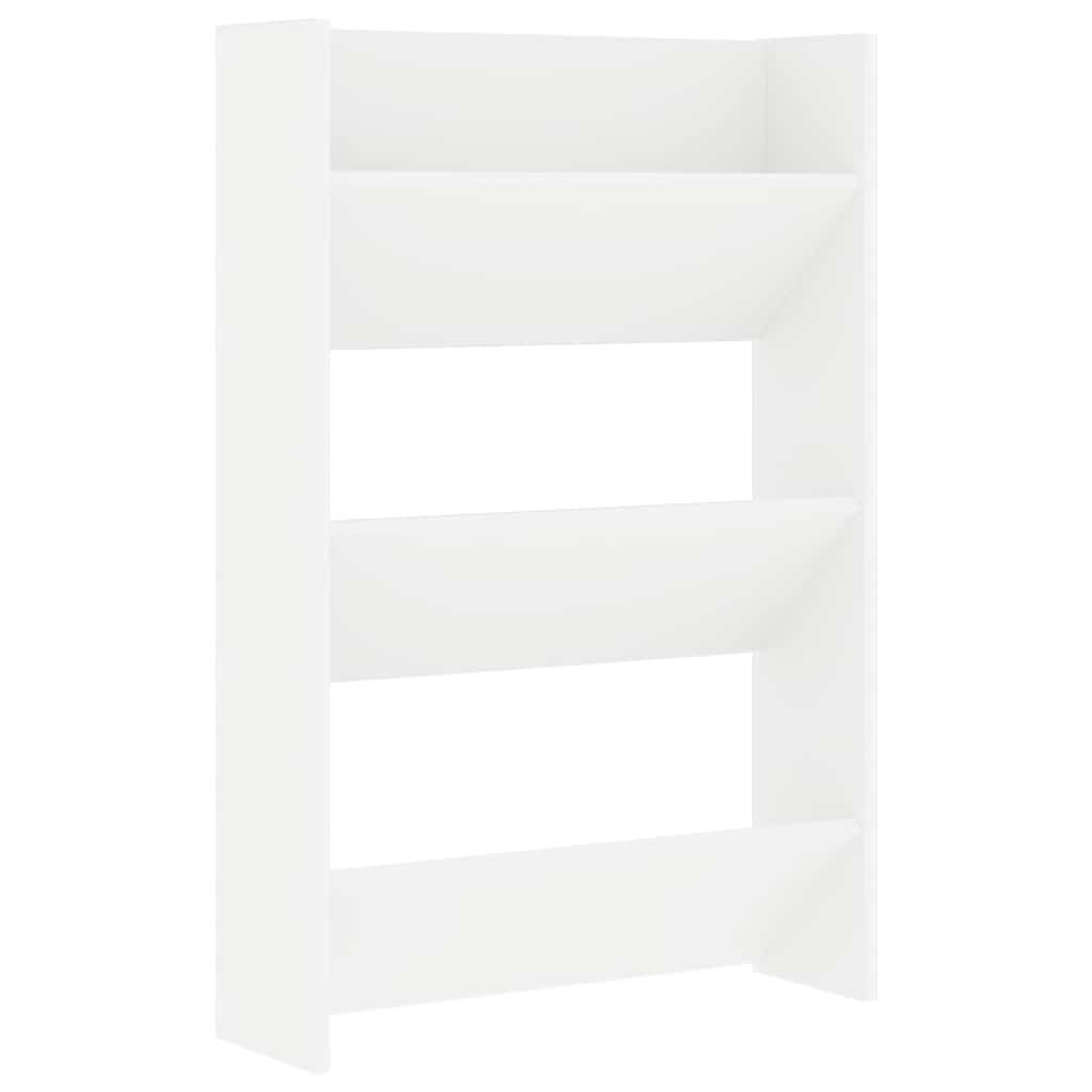 Wall Shoe Cabinets 2 pcs  White 60x18x90 cm Engineered Wood
