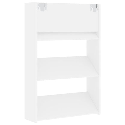 Wall Shoe Cabinets 2 pcs  White 60x18x90 cm Engineered Wood