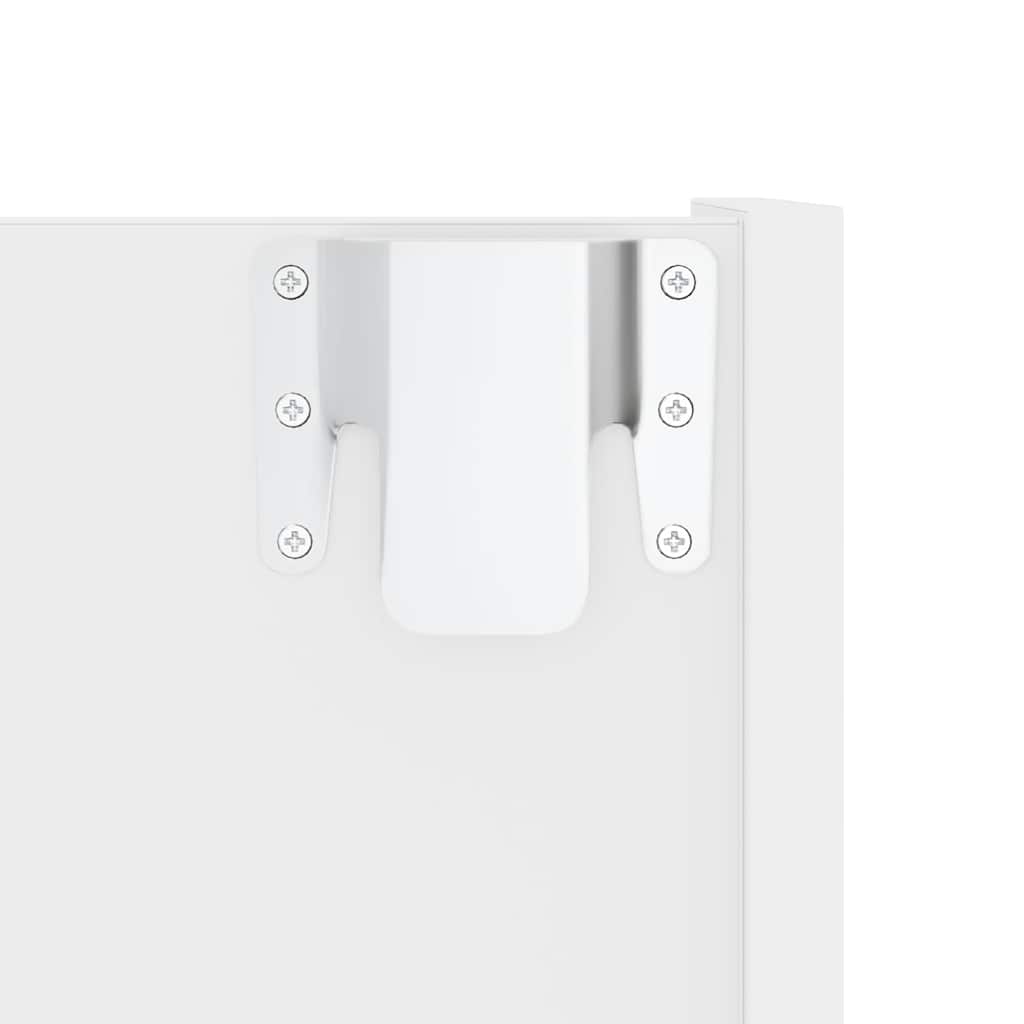 Wall Shoe Cabinets 2 pcs  White 60x18x90 cm Engineered Wood