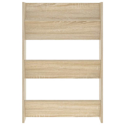 Wall Shoe Cabinet Sonoma Oak 60x18x90 cm Engineered Wood