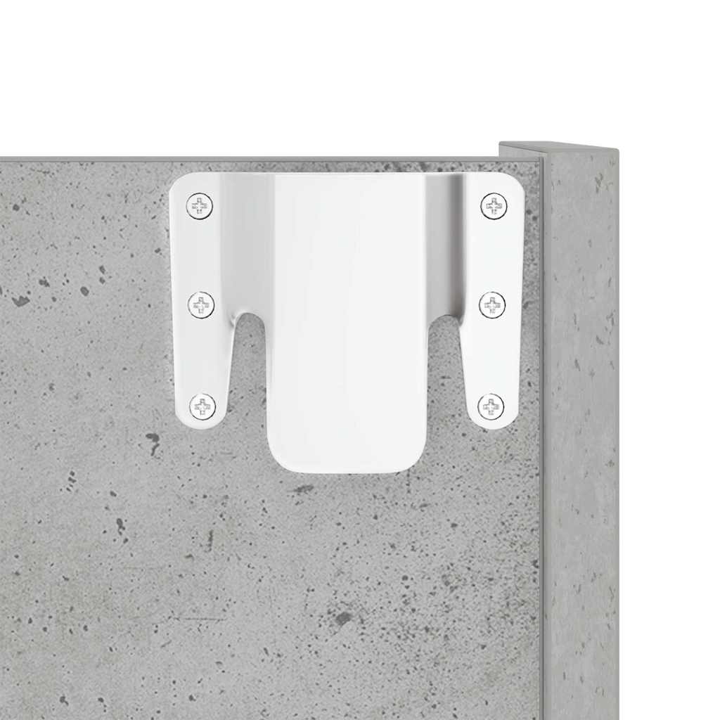 Wall Shoe Cabinets 2 pcs  Concrete Grey 60x18x90 cm Engineered Wood