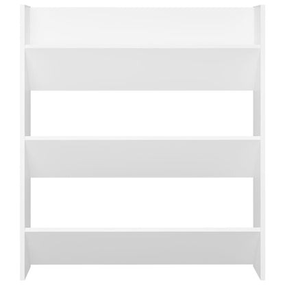 Wall Shoe Cabinet White 80x18x90 cm Engineered Wood