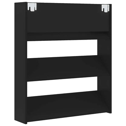 Wall Shoe Cabinet | Black | Engineered wood | Medium