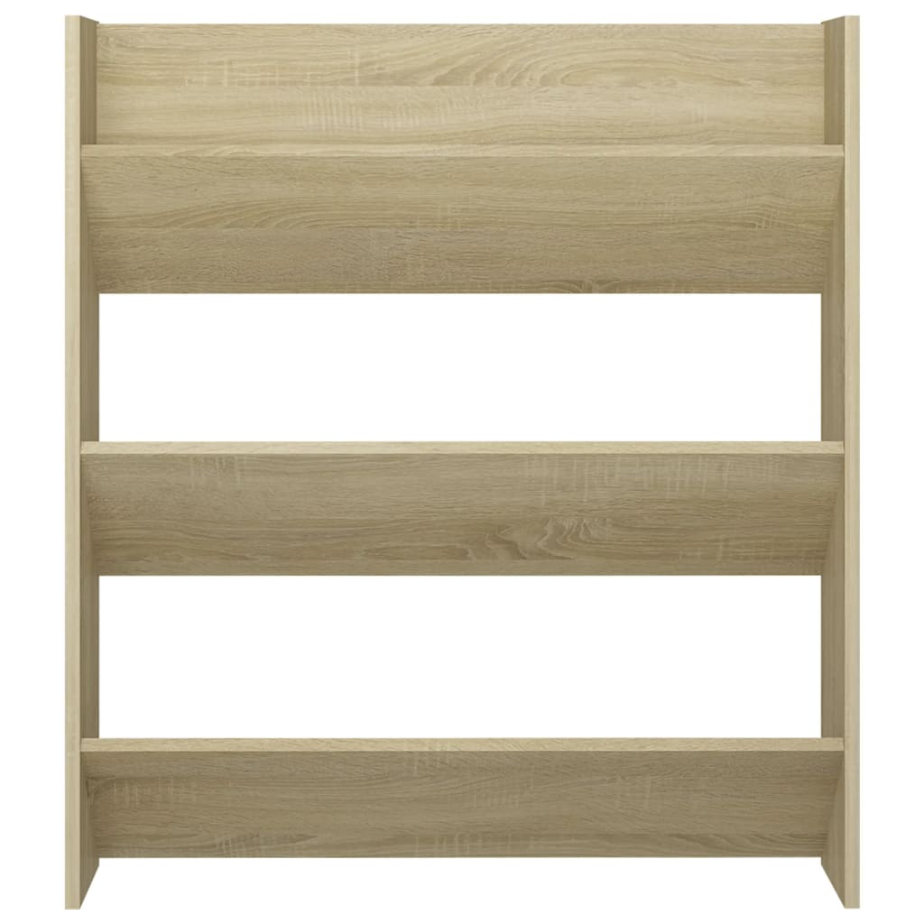 Wall Shoe Cabinet Sonoma Oak 80x18x90 cm Engineered Wood