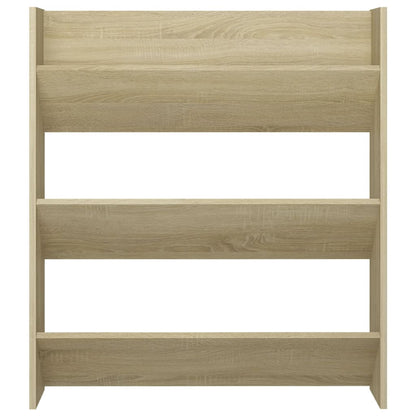 Wall Shoe Cabinet Sonoma Oak 80x18x90 cm Engineered Wood