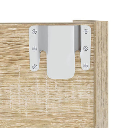Wall Shoe Cabinet Sonoma Oak 80x18x90 cm Engineered Wood