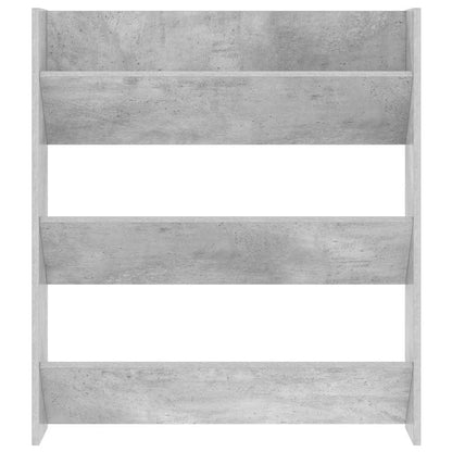 Wall Shoe Cabinet Concrete Grey 80x18x90 cm Engineered Wood