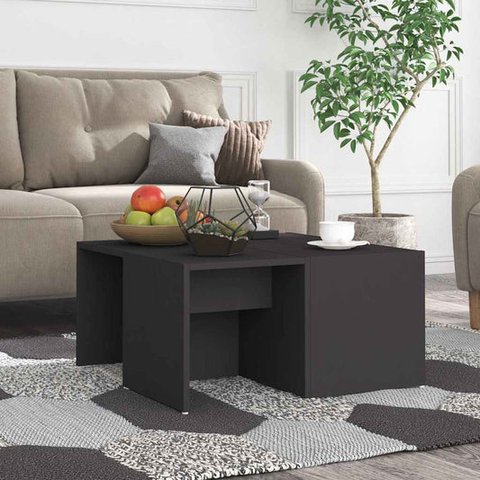 Coffee Table | Set of 4 | Grey | Engineered Wood | Small | Coffee Table