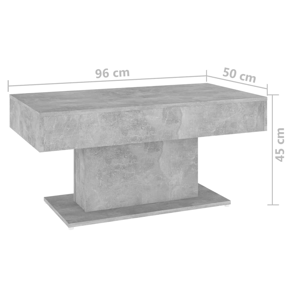 Coffee Table | Concrete Grey | Engineered Wood | Medium | Durable