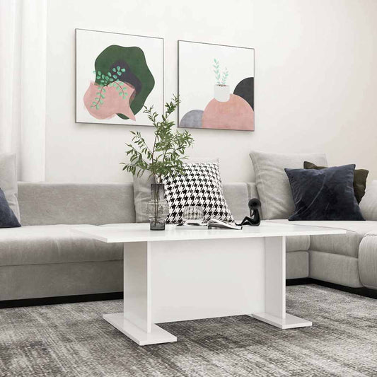 Coffee Table | White | Engineered wood | 103.5 x 60 x 40 cm | Modern