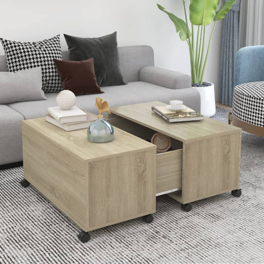 Coffee Table | Sonoma oak | Engineered wood | Medium |  Extendable