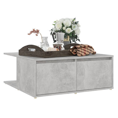 Coffee Table | Concrete grey | Engineered wood | 80cm x 80cm