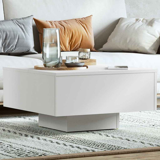 Coffee Table | White | Engineered Wood | 60 cm x 60 cm x 31.5 cm