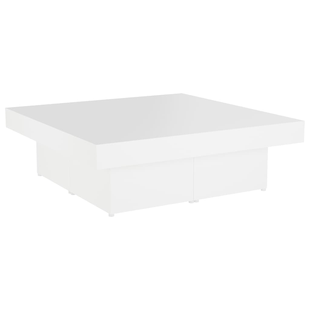 Coffee Table White 35.4"x35.4"x11" Engineered Wood