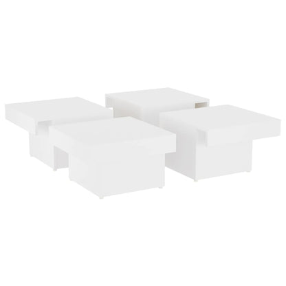 Coffee Table White 35.4"x35.4"x11" Engineered Wood