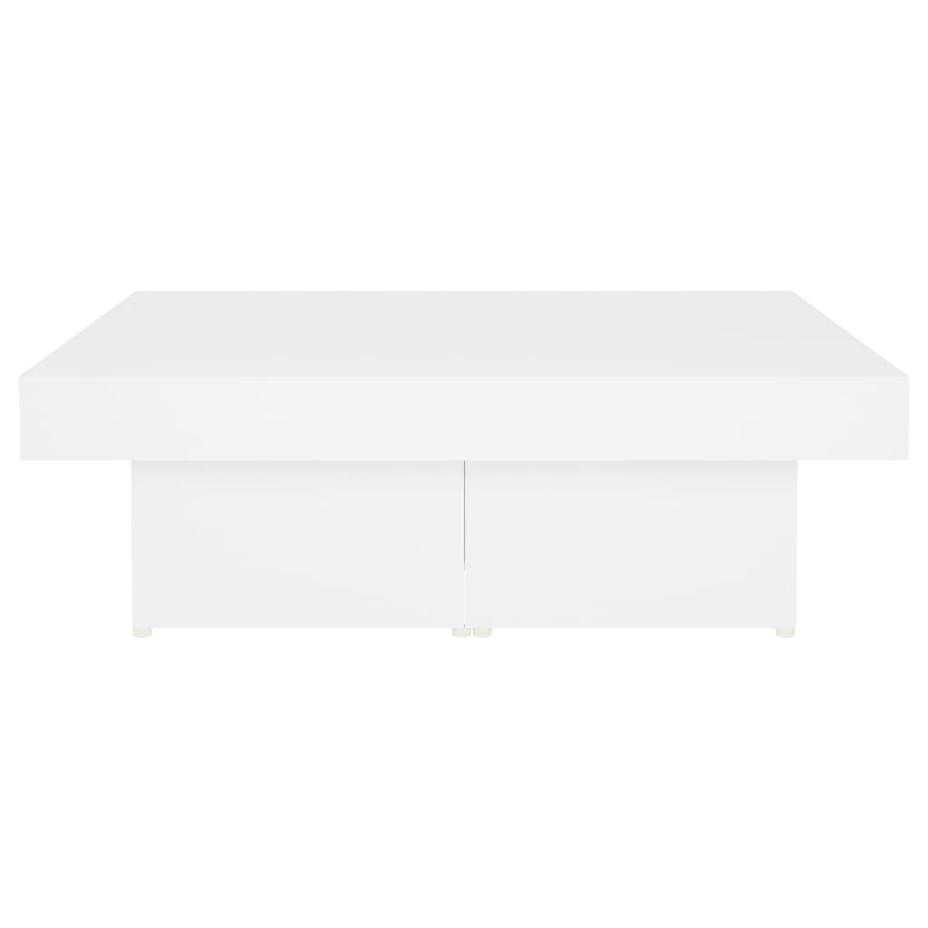 Coffee Table White 35.4"x35.4"x11" Engineered Wood