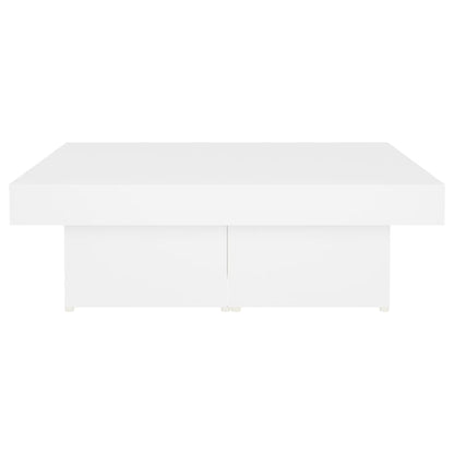 Coffee Table White 35.4"x35.4"x11" Engineered Wood
