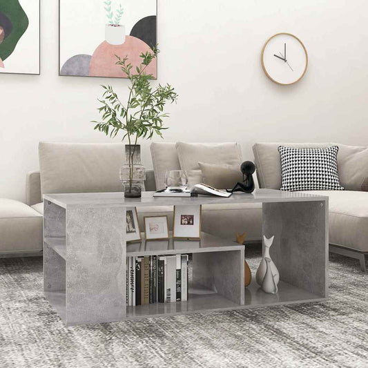 Coffee Table | Concrete grey | Engineered wood | 100x50x40 cm
