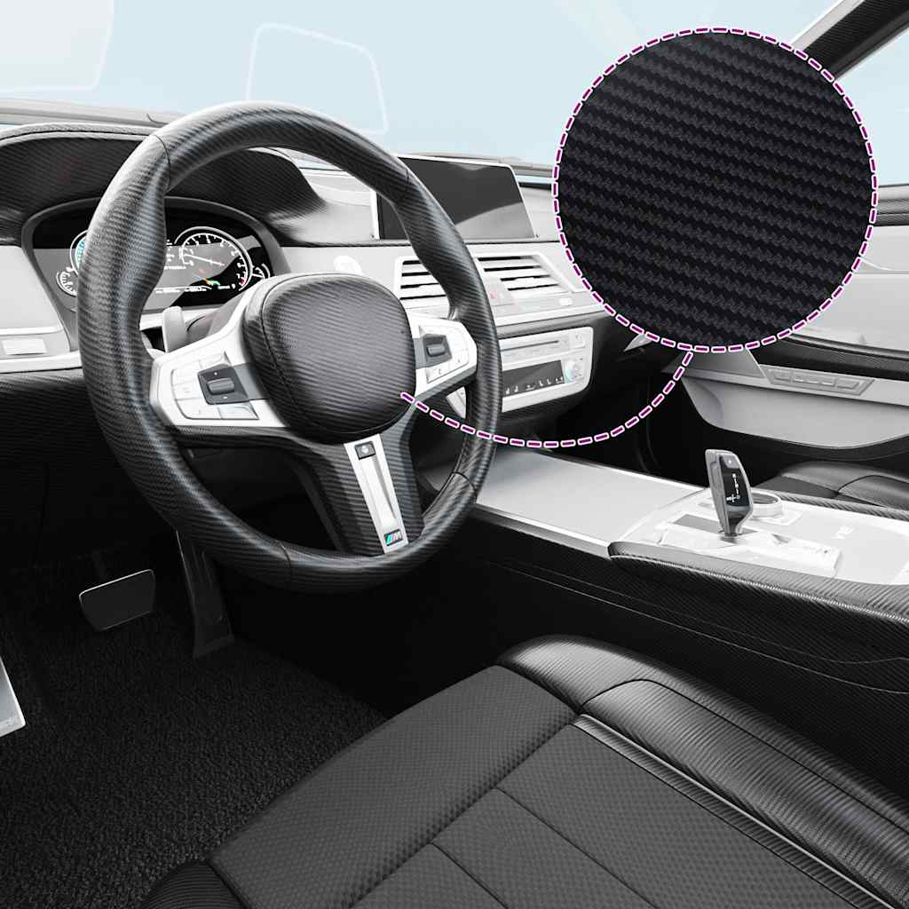 Car Films 2 pcs 3D Black 100x150 cm