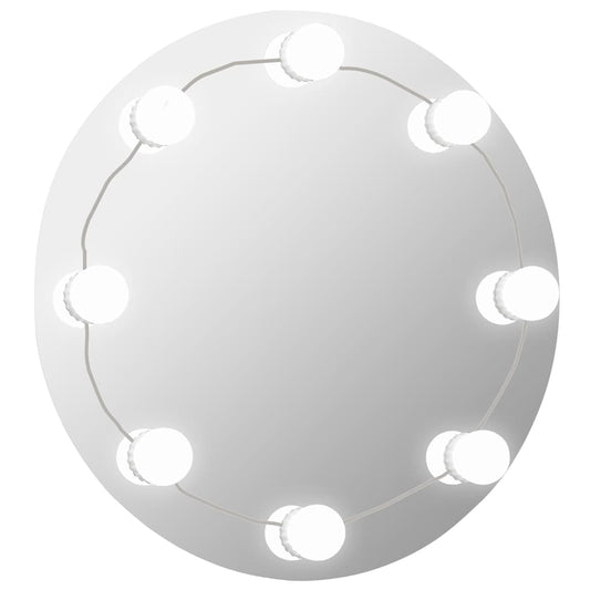 Wall Mirror With Led Light | Silver | Glass, plastic | Medium