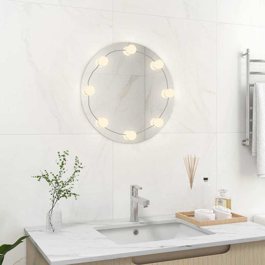 Wall Mirror With Led Light | Silver | Glass, plastic | Medium