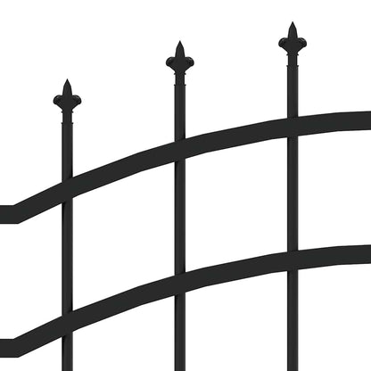 Garden Fence "Woerden" with Spear Top Black 240x100 cm Steel