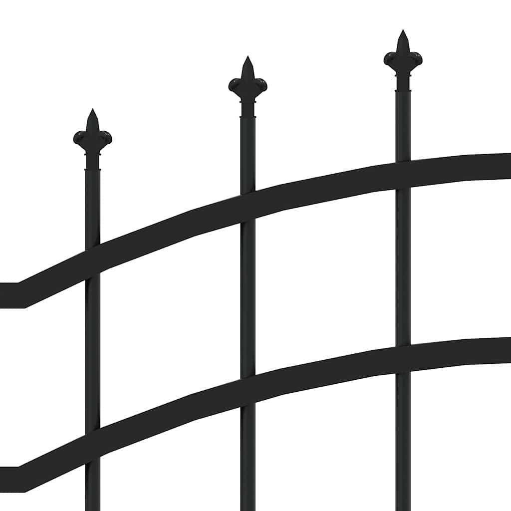 Garden Fence "Woerden" with Spear Top Black 240x150 cm Steel