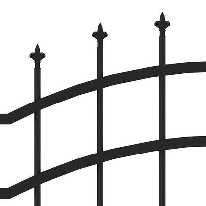 Garden Fence "Woerden" with Spear Top Black 240x150 cm Steel