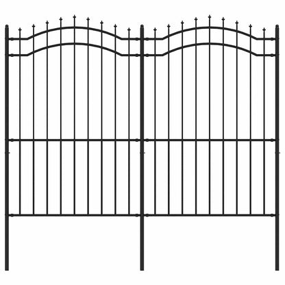 Garden Fence "Woerden" with Spear Top Black 240x175 cm Steel