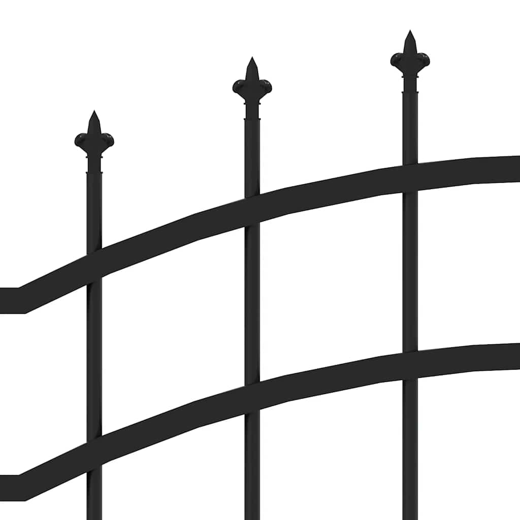Garden Fence "Woerden" with Spear Top Black 240x175 cm Steel