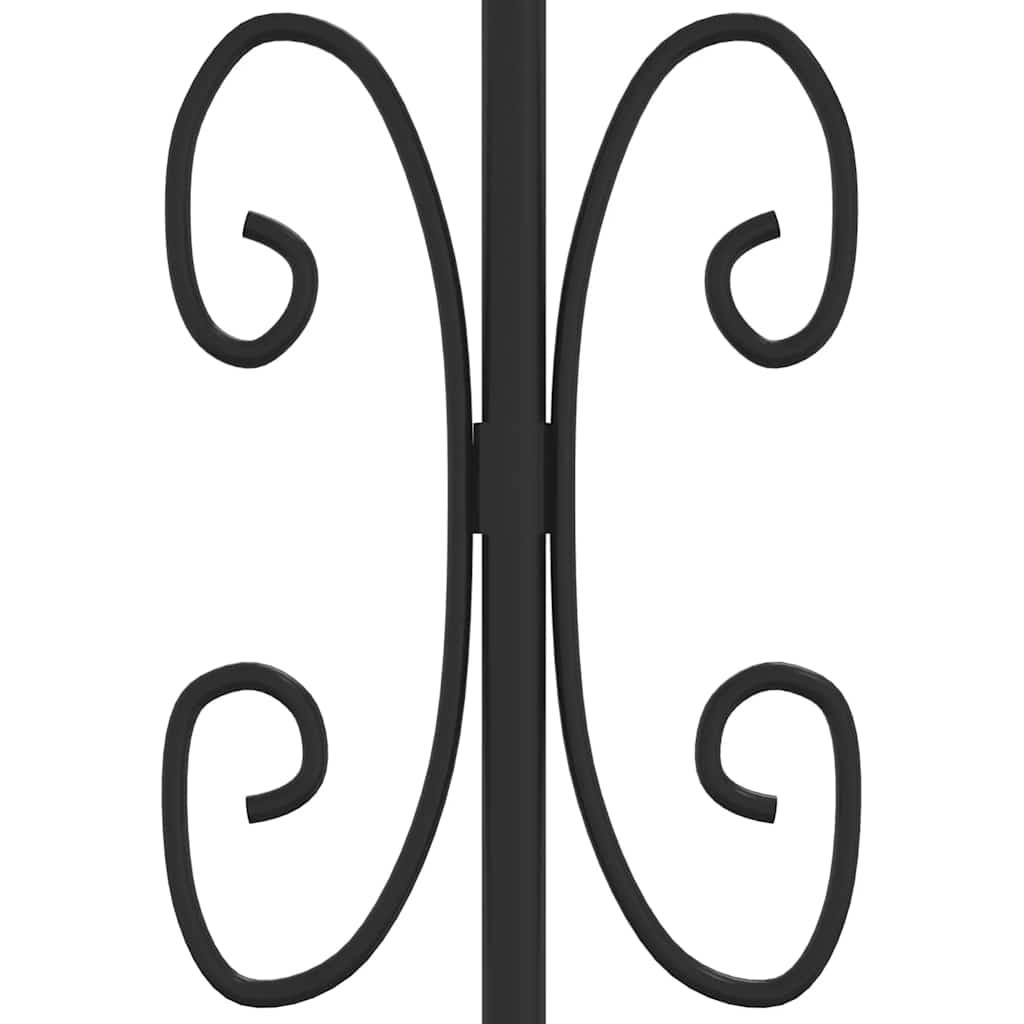 Garden Fence KAMPEN" with Spear Top Black 240x100 cm Steel