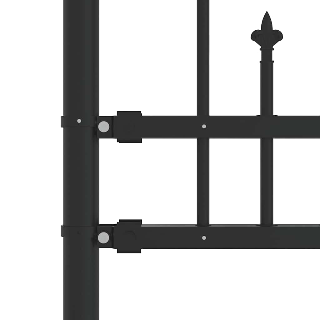 Garden Fence KAMPEN" with Spear Top Black 240x175cm Steel