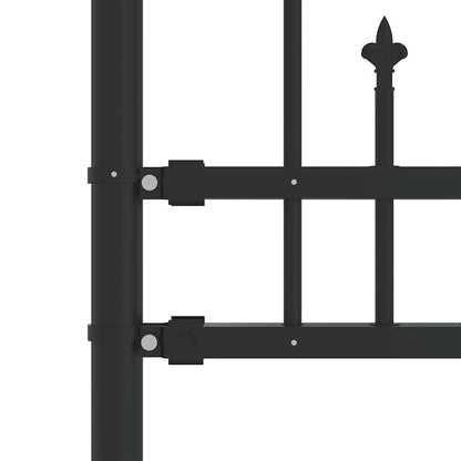 Garden Fence KAMPEN" with Spear Top Black 240x175cm Steel