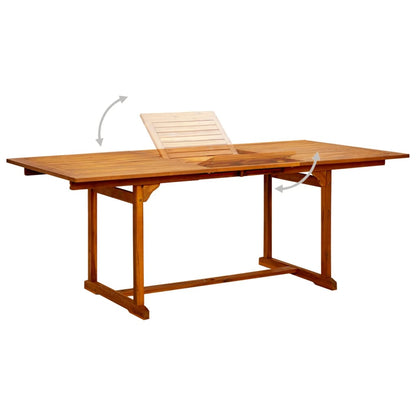 Garden Dining Set | Natural wood | Solid Acacia wood | Medium