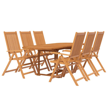 Garden Dining Set | Brown | Solid Acacia Wood | Large | Foldable